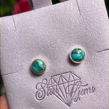 Load image into Gallery viewer, Turquoise Copper 925 Sterling Silver Studs

