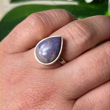 Load image into Gallery viewer, Adjustable Purple Jade Jadeite 925 Sterling Silver Ring
