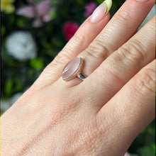 Load image into Gallery viewer, Rose Quartz 925 Silver Ring -  Size L - L 1/2
