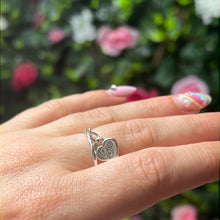 Load image into Gallery viewer, LOVE YOU Heart Dangle - 925 Sterling Silver Ring
