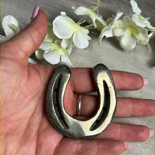 Load image into Gallery viewer, Pyrite Hand Crafted Horse Shoe - ideal Wedding or good luck gift
