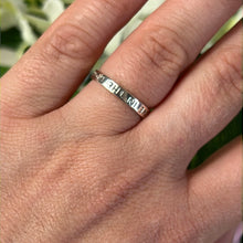 Load image into Gallery viewer, Live in the moment inscribed Ring -  Size L 1/2 - 925 Sterling Silver
