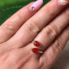 Load image into Gallery viewer, Adjustable Carnelian 925 Sterling Silver Ring
