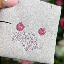 Load image into Gallery viewer, Pink Tourmaline Flower 925 Sterling Studs Earrings
