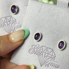 Load image into Gallery viewer, AA Amethyst 925 Sterling Studs
