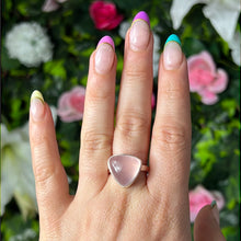 Load image into Gallery viewer, Rose Quartz 925 Silver Ring -  Size P 1/2 - Q
