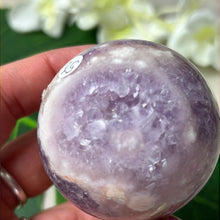 Load image into Gallery viewer, Pink Amethyst and Purple Druzy Amethyst Sphere
