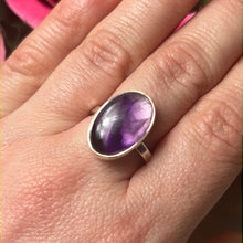 Load image into Gallery viewer, Adjustable AA Amethyst 925 Sterling Silver Ring
