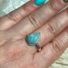 Load image into Gallery viewer, Larimar 925 Silver Ring -  Size P 1/2 - Q
