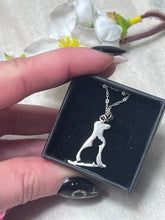 Load image into Gallery viewer, Cat &amp; Dog Silhouette 925 Sterling Silver Pendant
