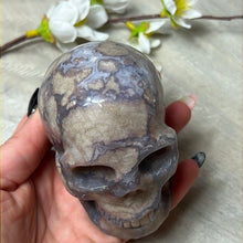 Load image into Gallery viewer, Blue &amp; Pink Chalcedony Skull
