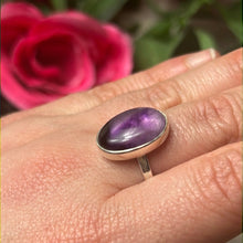 Load image into Gallery viewer, Adjustable AA Amethyst 925 Sterling Silver Ring
