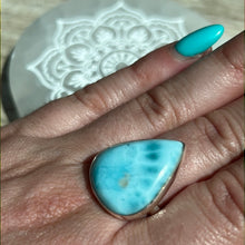 Load image into Gallery viewer, Larimar 925 Silver Ring -  Size R 1/2 - S
