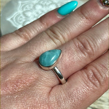 Load image into Gallery viewer, Larimar 925 Silver Ring -  Size P 1/2 - Q

