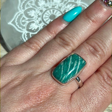 Load image into Gallery viewer, AA Amazonite 925 Silver Ring -  Size M - M 1/2
