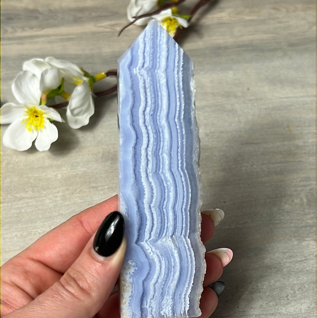 Blue Lace Agate Tower Point