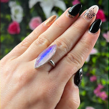 Load image into Gallery viewer, Pink Moonstone 925 Silver Ring -  Size O
