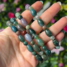 Load image into Gallery viewer, Moss Agate Bead Bracelet
