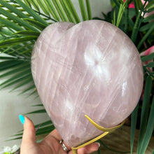 Load image into Gallery viewer, 2.9KG Statement Rose Quartz Heart on Stand
