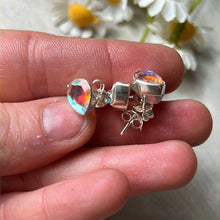 Load image into Gallery viewer, White Mystic Topaz Facet 925 Sterling Studs Earrings
