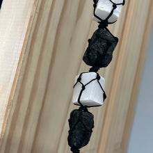 Load image into Gallery viewer, Protection Cleansing Selenite &amp; Raw Tourmaline Macrame Door Hanger
