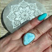 Load image into Gallery viewer, Larimar 925 Silver Ring -  Size K
