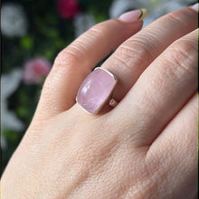 Load image into Gallery viewer, Morganite 925 Silver Ring -  Size L
