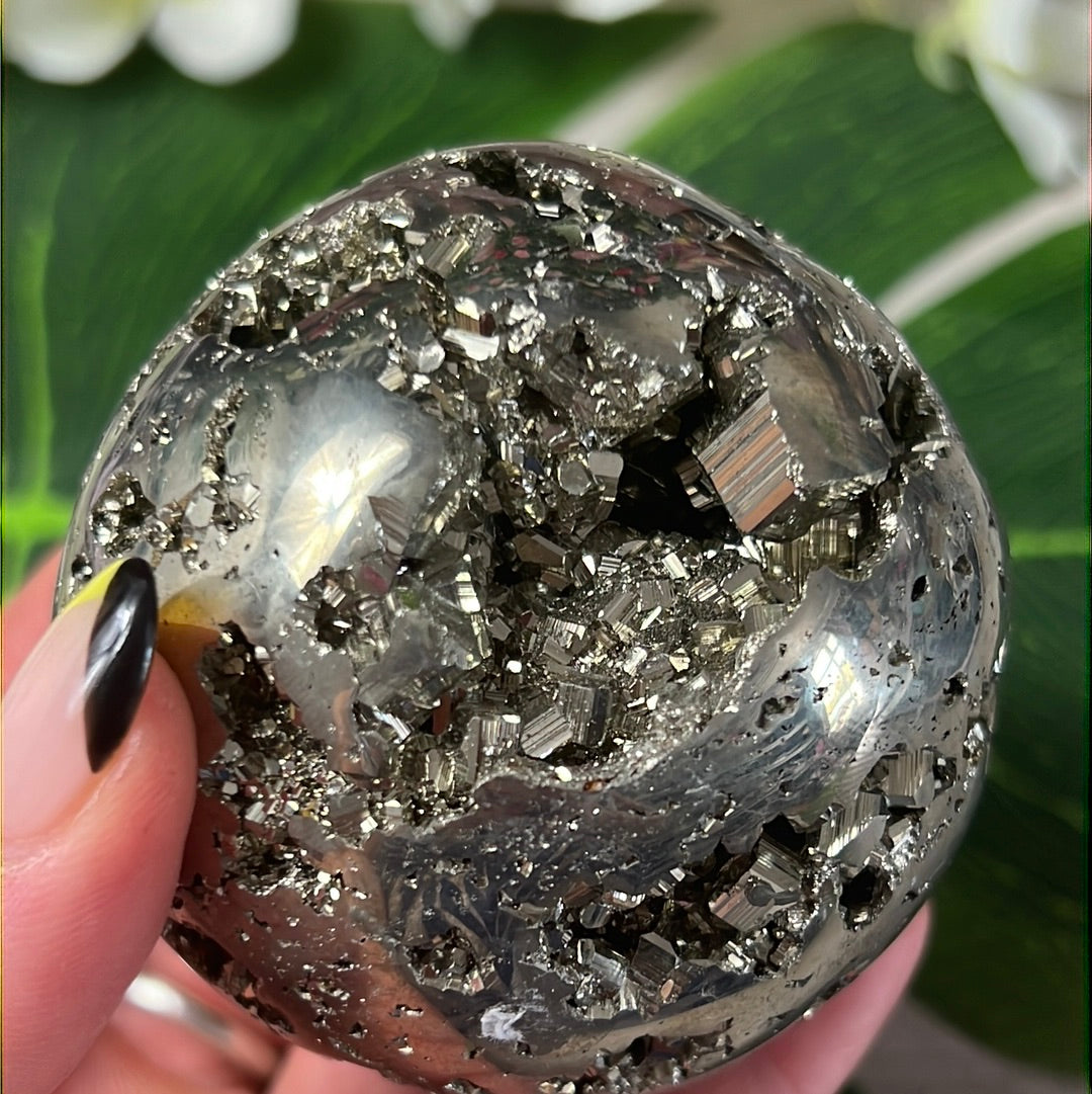 65mm Druzy Pyrite Sphere