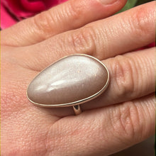 Load image into Gallery viewer, Peach Moonstone 925 Sterling Silver Ring -  Size O - O 1/2
