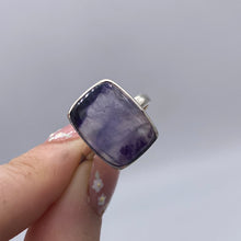 Load image into Gallery viewer, Blue John UK Fluorite Ring Size O 925 Silver
