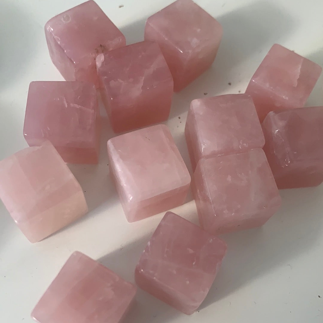 Rose polished cubes tumbles
