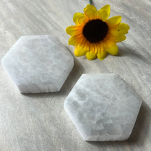 Load image into Gallery viewer, Selenite Hexagon Charging Plate
