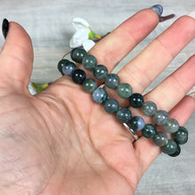 Load image into Gallery viewer, Moss Agate - 8mm Bead Bracelet
