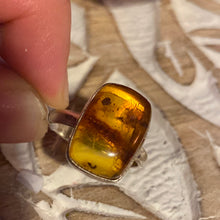 Load image into Gallery viewer, Amber 925 Sterling Silver Ring -  Size N 1/2
