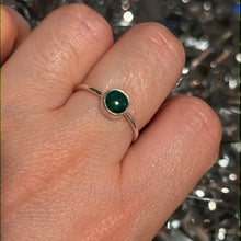 Load image into Gallery viewer, Dainty Malachite 925 Silver Ring -  Size N - N 1/2
