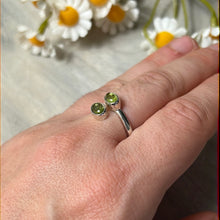 Load image into Gallery viewer, Adjustable Peridot 925 Sterling Silver Ring
