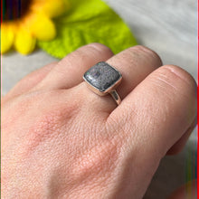 Load image into Gallery viewer, Black Opal 925 Silver Ring -  Size Q
