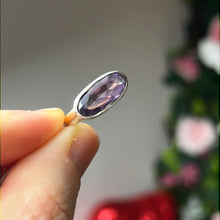 Load image into Gallery viewer, Facet Amethyst 925 Sterling Silver Ring -  Size P 1/2
