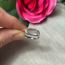 Load image into Gallery viewer, Facet Rose Quartz 925 Sterling Silver Ring -  Size P 1/2- Q
