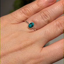 Load image into Gallery viewer, Dainty Turquoise 925 Silver Ring -  Size L - L 1/2
