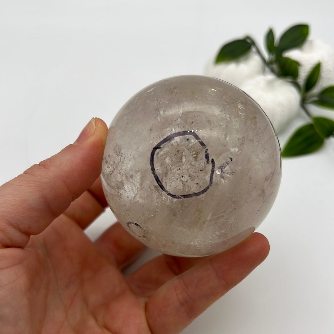 Enhydro Quartz Dendritic Sphere 65 mm
