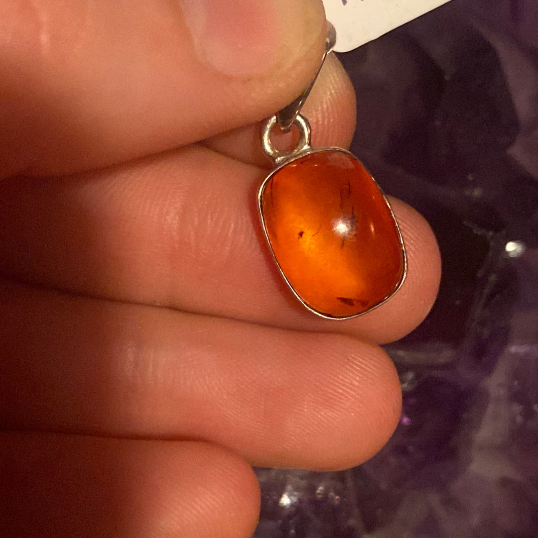 Amber 925 Sterling Silver Pendant