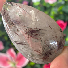 Load image into Gallery viewer, RARE Red Rutile in Quartz Teardrop
