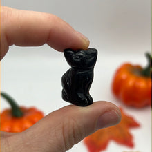 Load image into Gallery viewer, Mini Black Obsidian Cat
