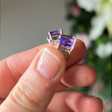 Load image into Gallery viewer, Facet Amethyst 925 Sterling Studs
