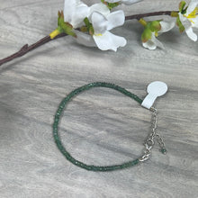 Load image into Gallery viewer, 2mm Emerald Delicate Sterling Silver 925 Bracelet
