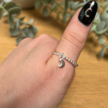 Load image into Gallery viewer, Spinny Moon Dangle - 925 Sterling Silver Fidget Ring
