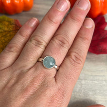 Load image into Gallery viewer, Aquamarine 925 Silver Ring -  Size L 1/2
