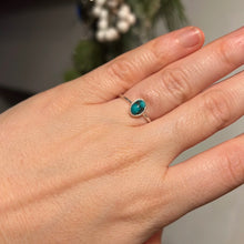 Load image into Gallery viewer, Dainty Turquoise 925 Silver Ring -  Size L - L 1/2
