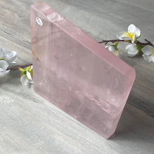 Load image into Gallery viewer, AA Rose Quartz Plate Slice Slab
